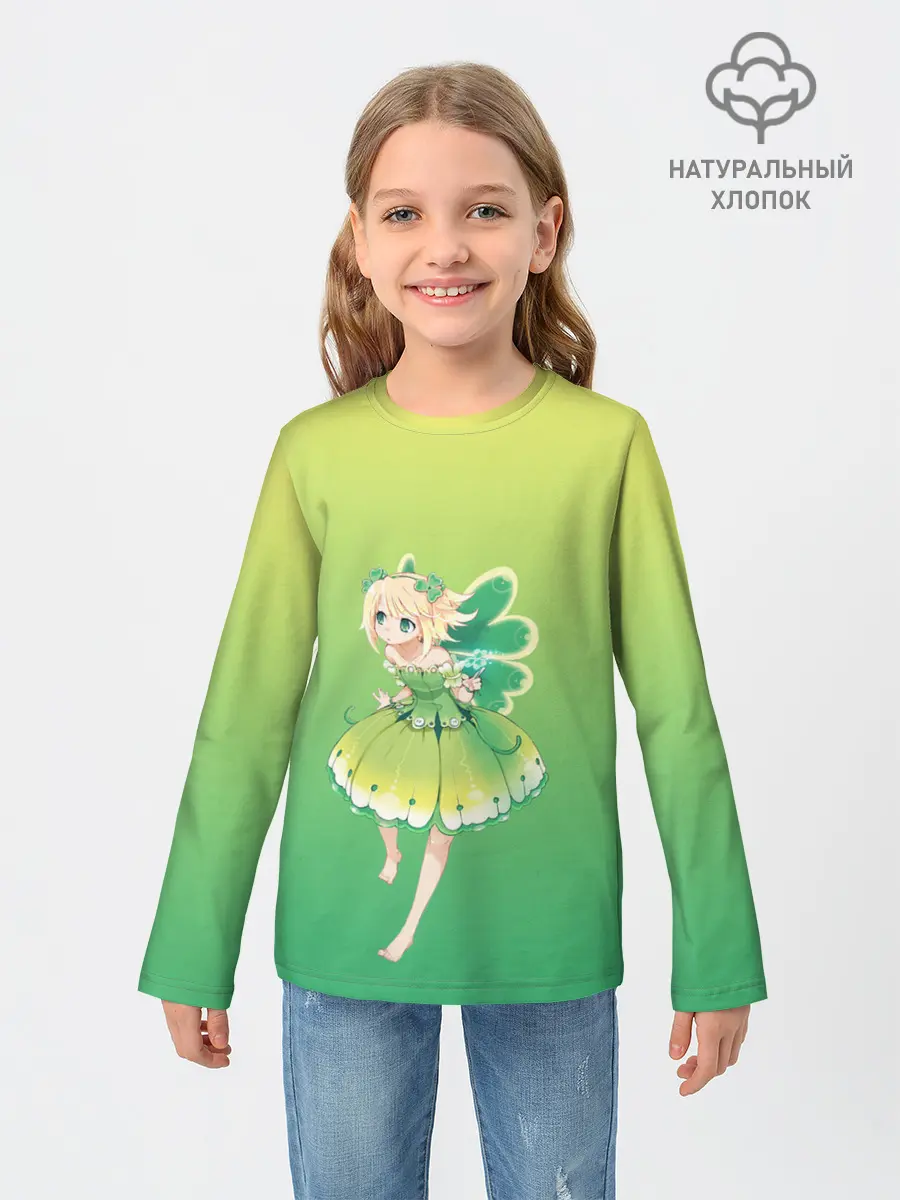 Детский лонгслив / Фея клевера