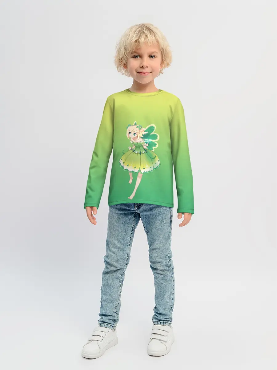 Детский лонгслив / Фея клевера