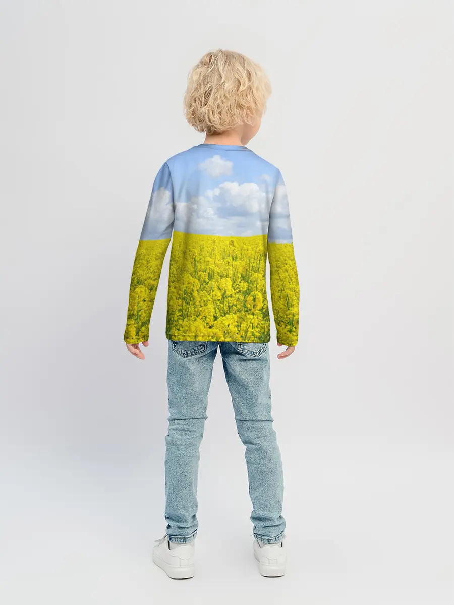 Детский лонгслив / Желтый цвет весны