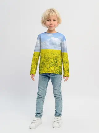 Детский лонгслив / Желтый цвет весны