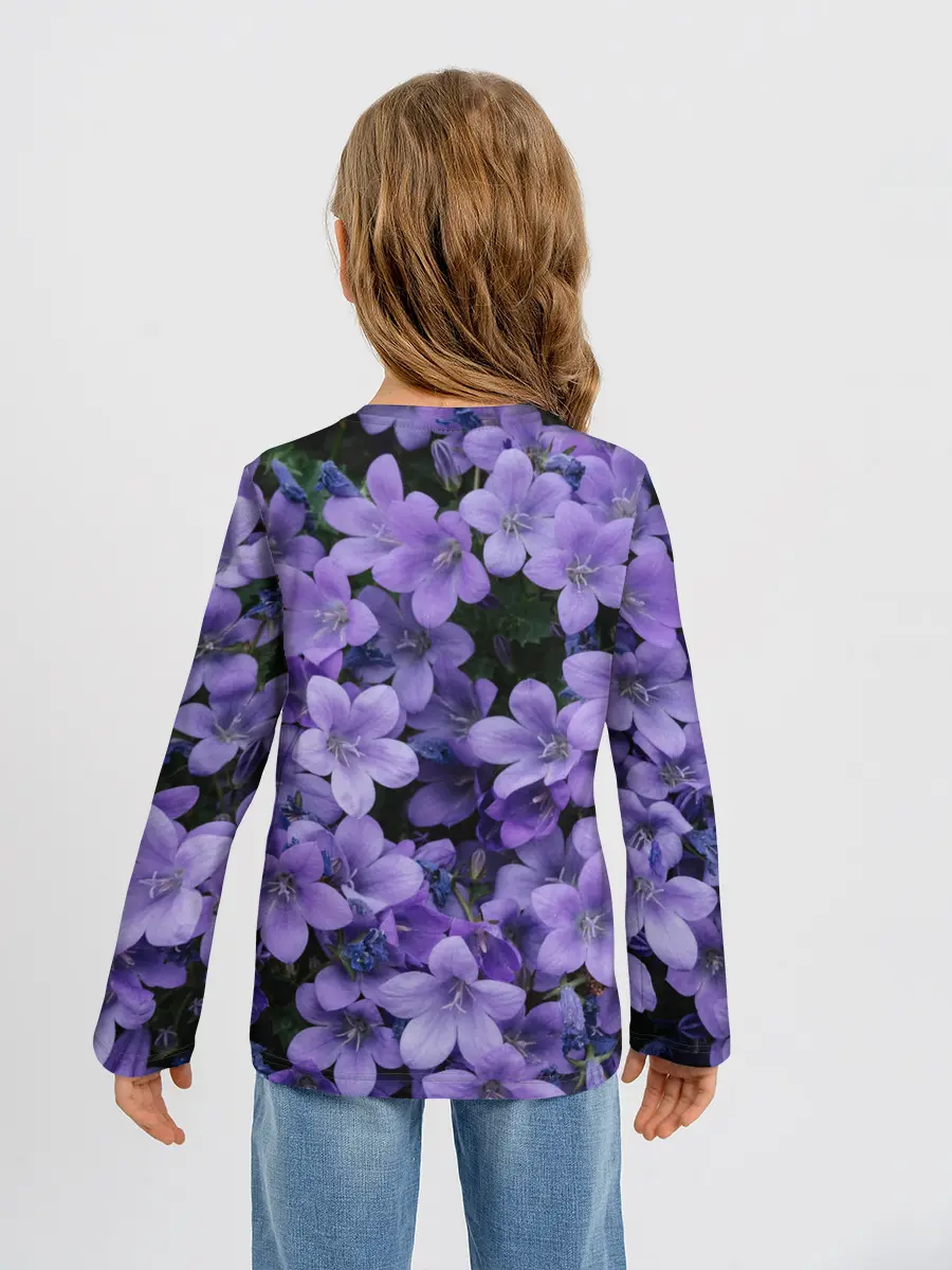Детский лонгслив / Фиолетовый цвет весны