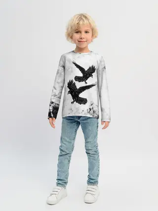 Детский лонгслив / Gothic crows