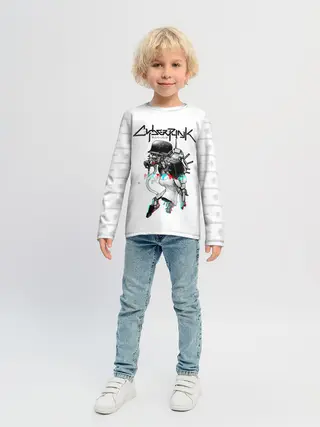 Детский лонгслив / Cyberpunk 2077 КиберСкелет