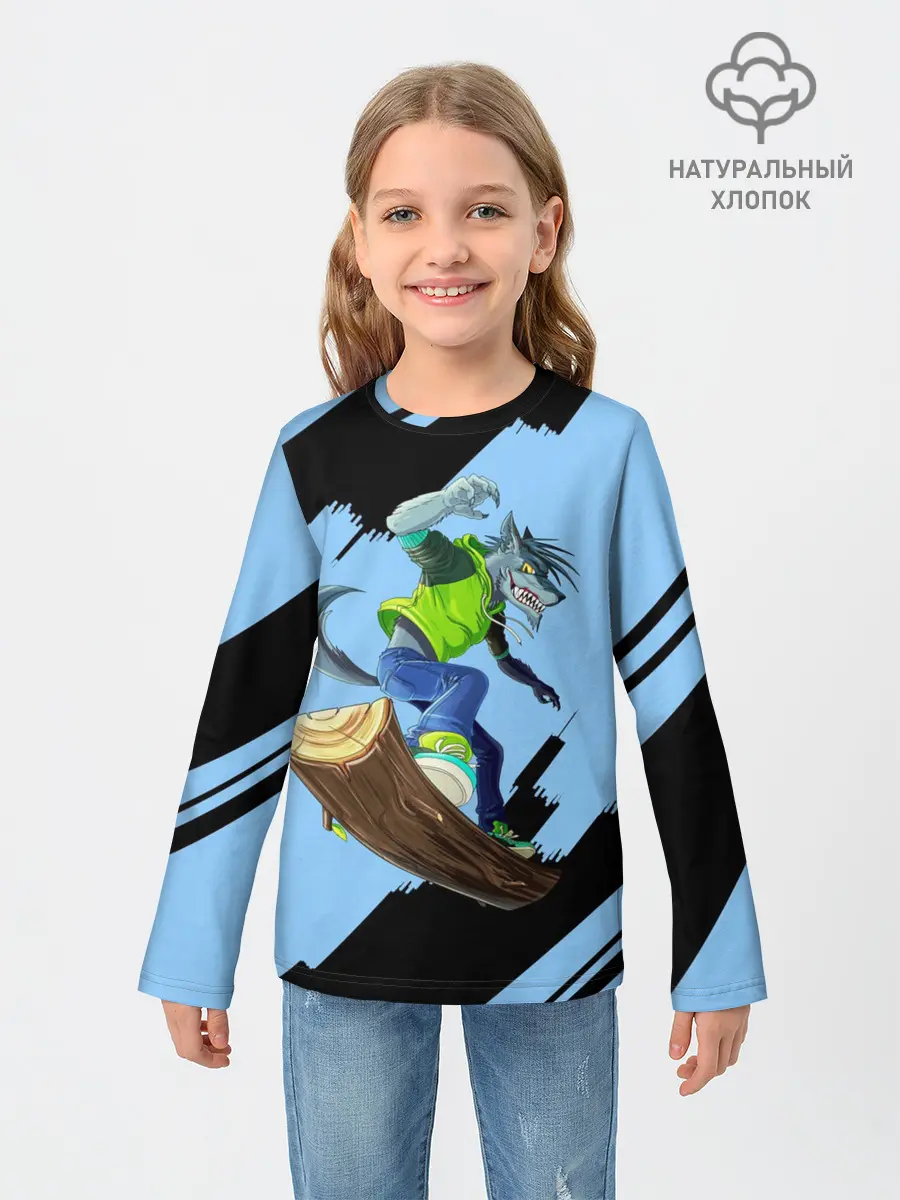 Детский лонгслив / Волк