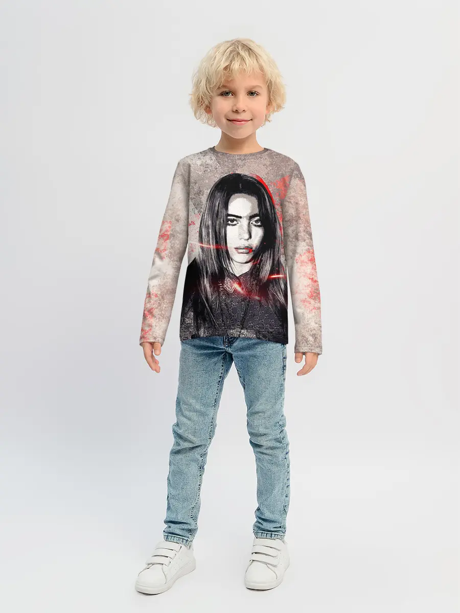 Детский лонгслив / Билли Айлиш стиль гранж