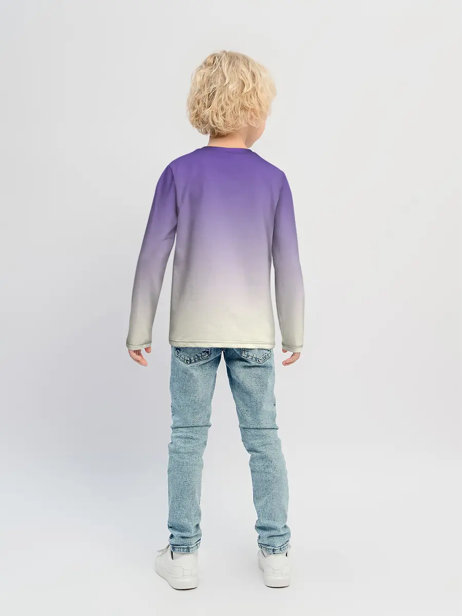 Детский лонгслив / черный котенок в коробке