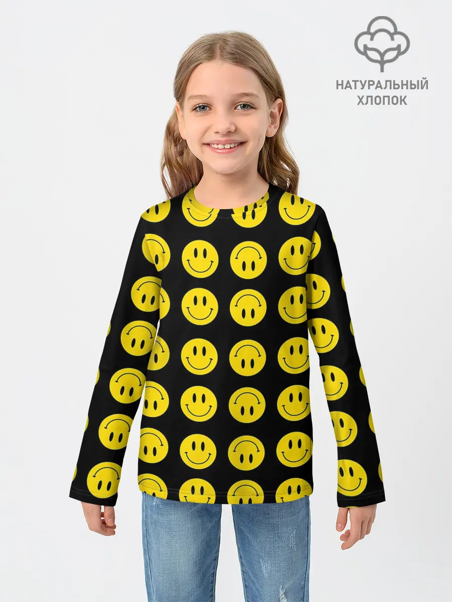 Детский лонгслив / Смайлики