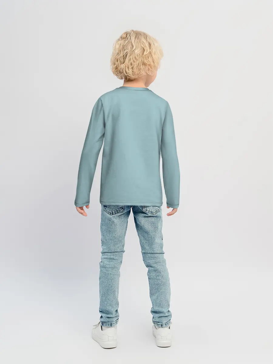 Детский лонгслив / Котик грустит