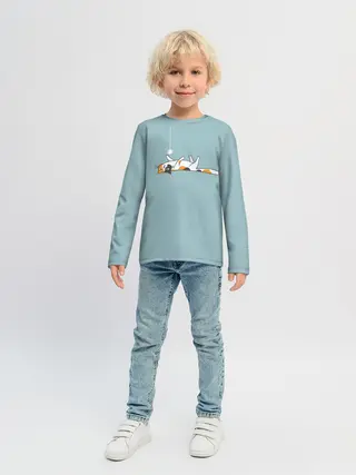 Детский лонгслив / Котик грустит