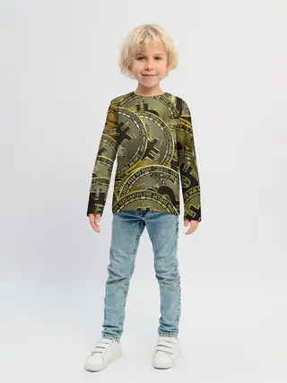 Детский лонгслив / БИТКОИНЫ МОНЕТЫ