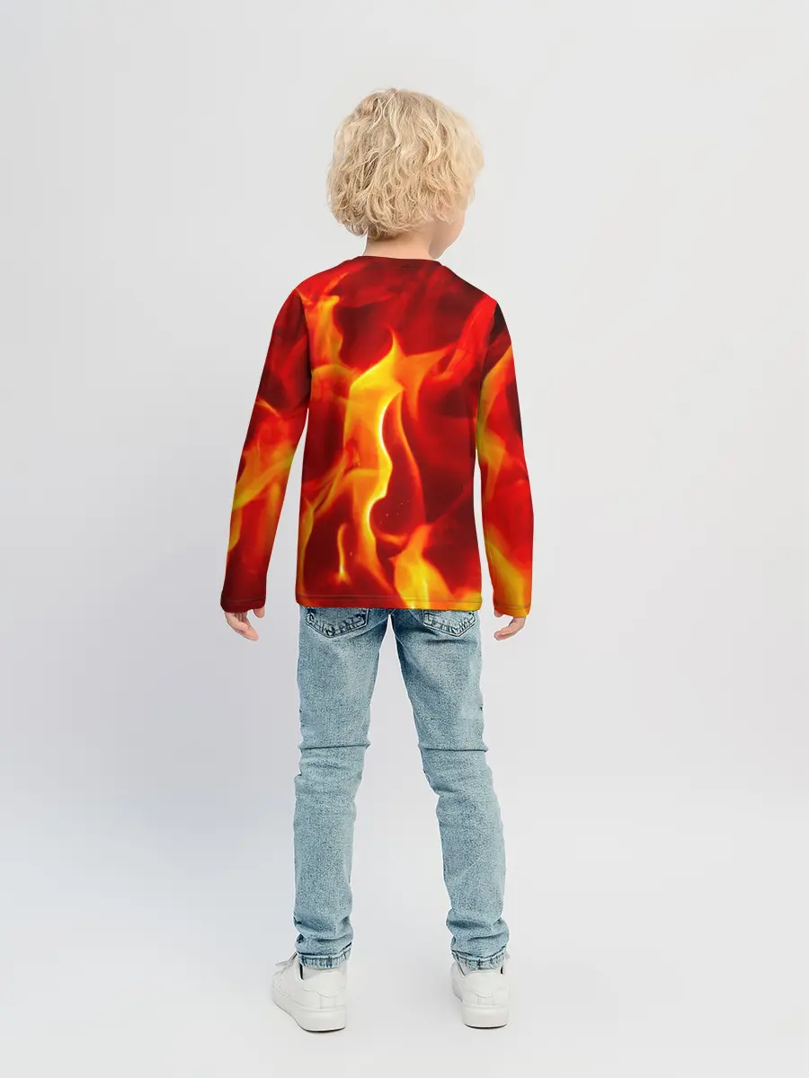 Детский лонгслив / Пламенный