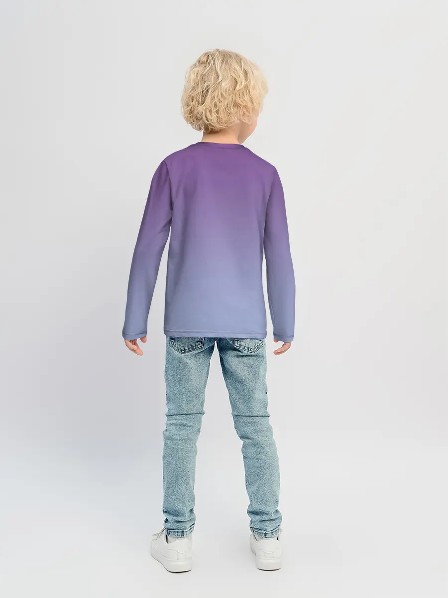 Детский лонгслив / кот звездное небо спит