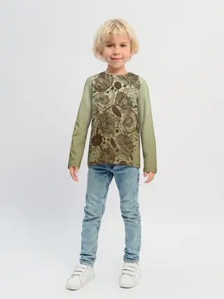 Детский лонгслив / чехол дудлинг цветы