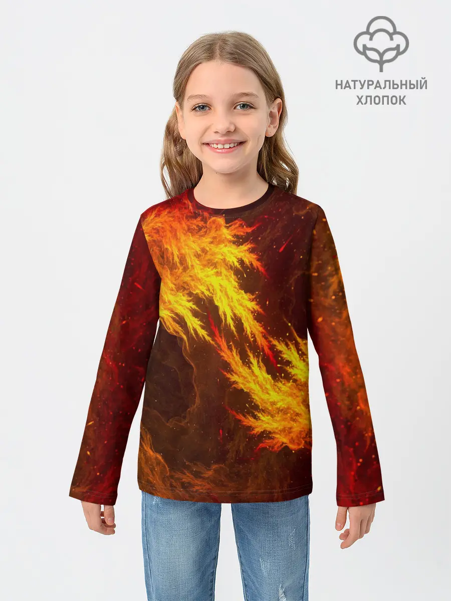 Детский лонгслив / Битва огней