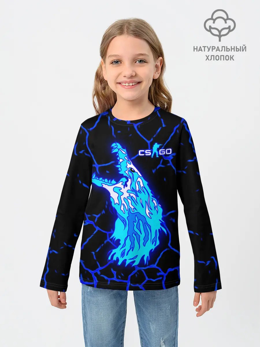 Детский лонгслив / CS GO Howl Neon