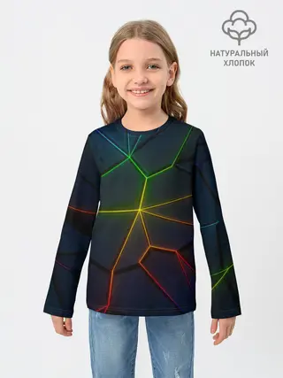 Детский лонгслив / НЕОНОВЫЕ ПЛИТЫ | 3D ПЛИТЫ