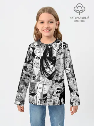 Детский лонгслив / One-Punch Man