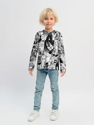 Детский лонгслив / One-Punch Man