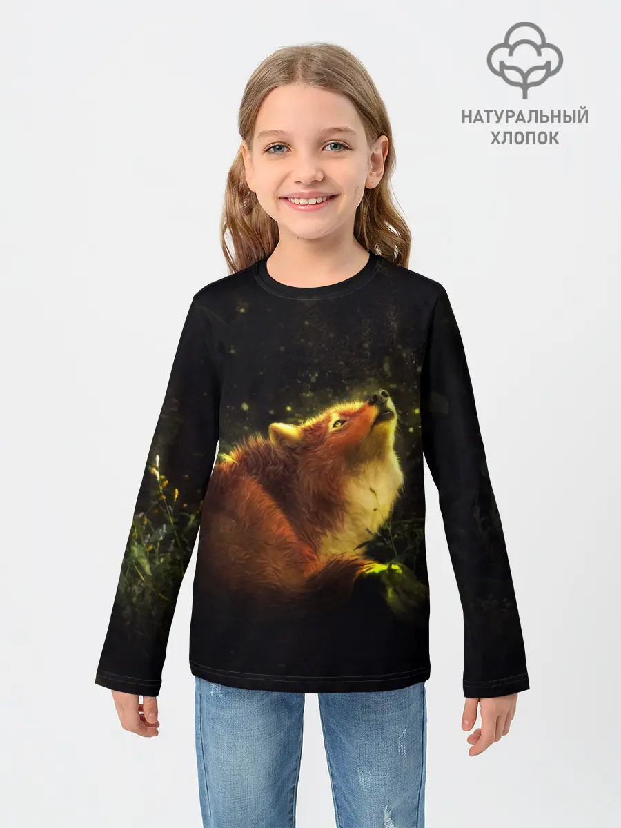 Детский лонгслив / Лисица