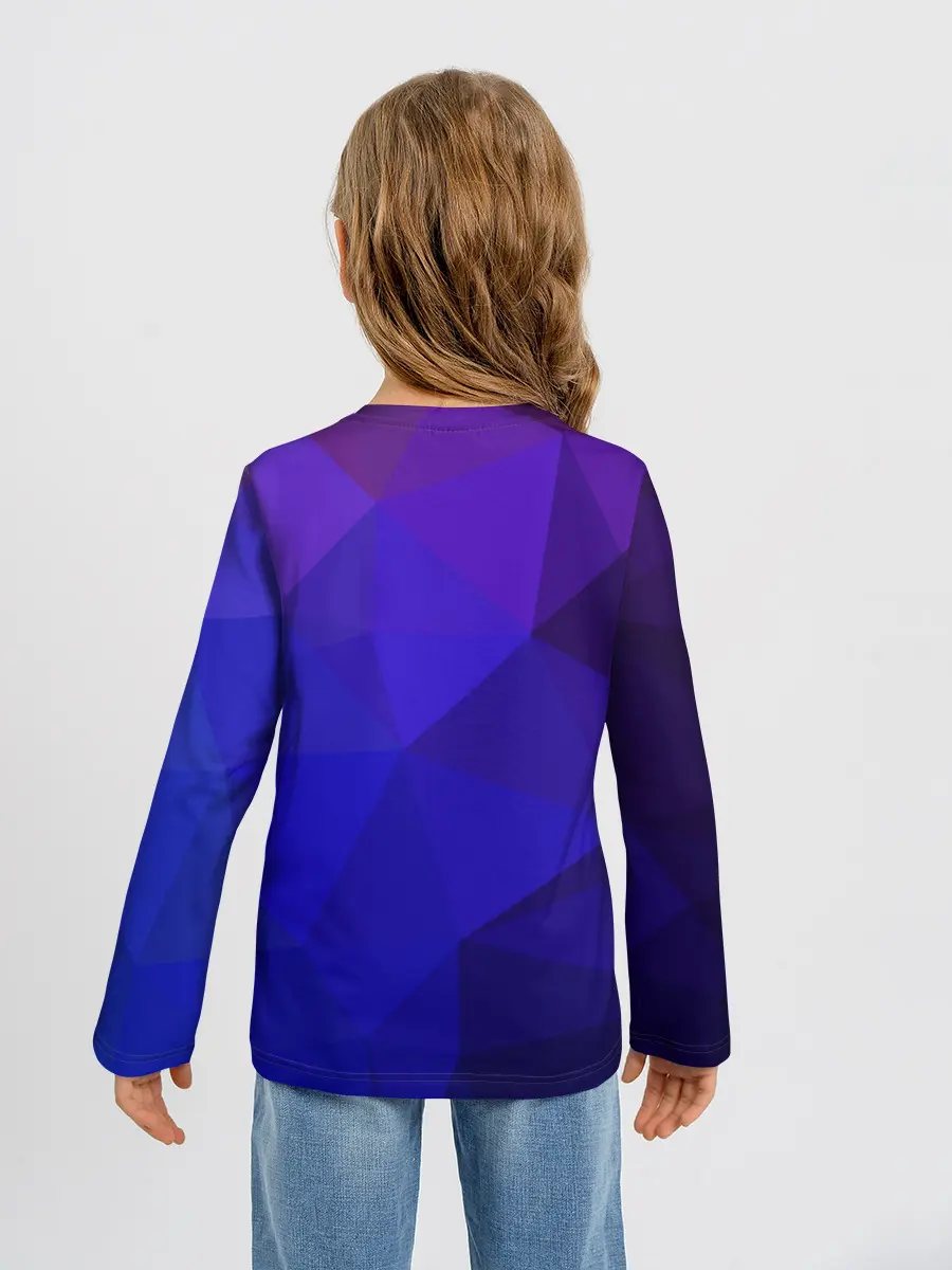 Детский лонгслив / полигональный космонавт