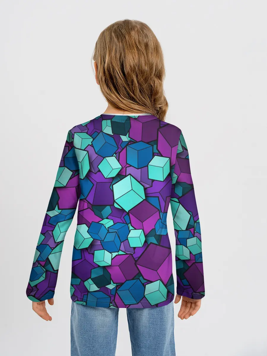 Детский лонгслив / Кубы