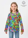 Детский лонгслив / Разноцветные бабочки