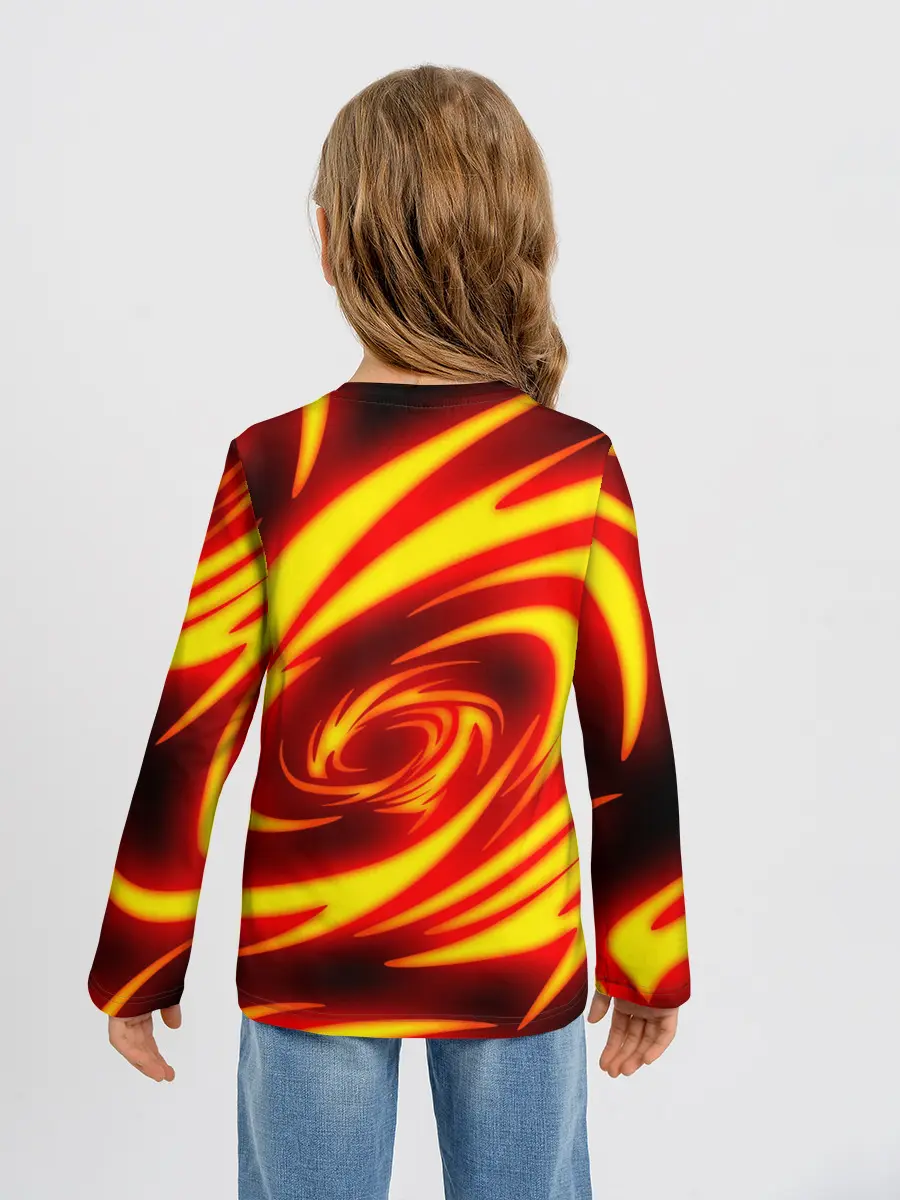 Детский лонгслив / ОГНЕННЫЕ ВОЛНЫ | FIRE STRIPES
