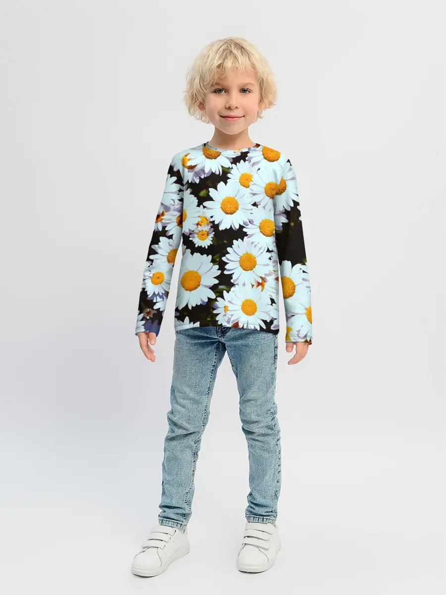 Детский лонгслив / Ромашки