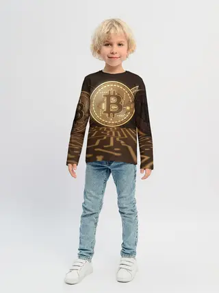 Детский лонгслив / Биткоин