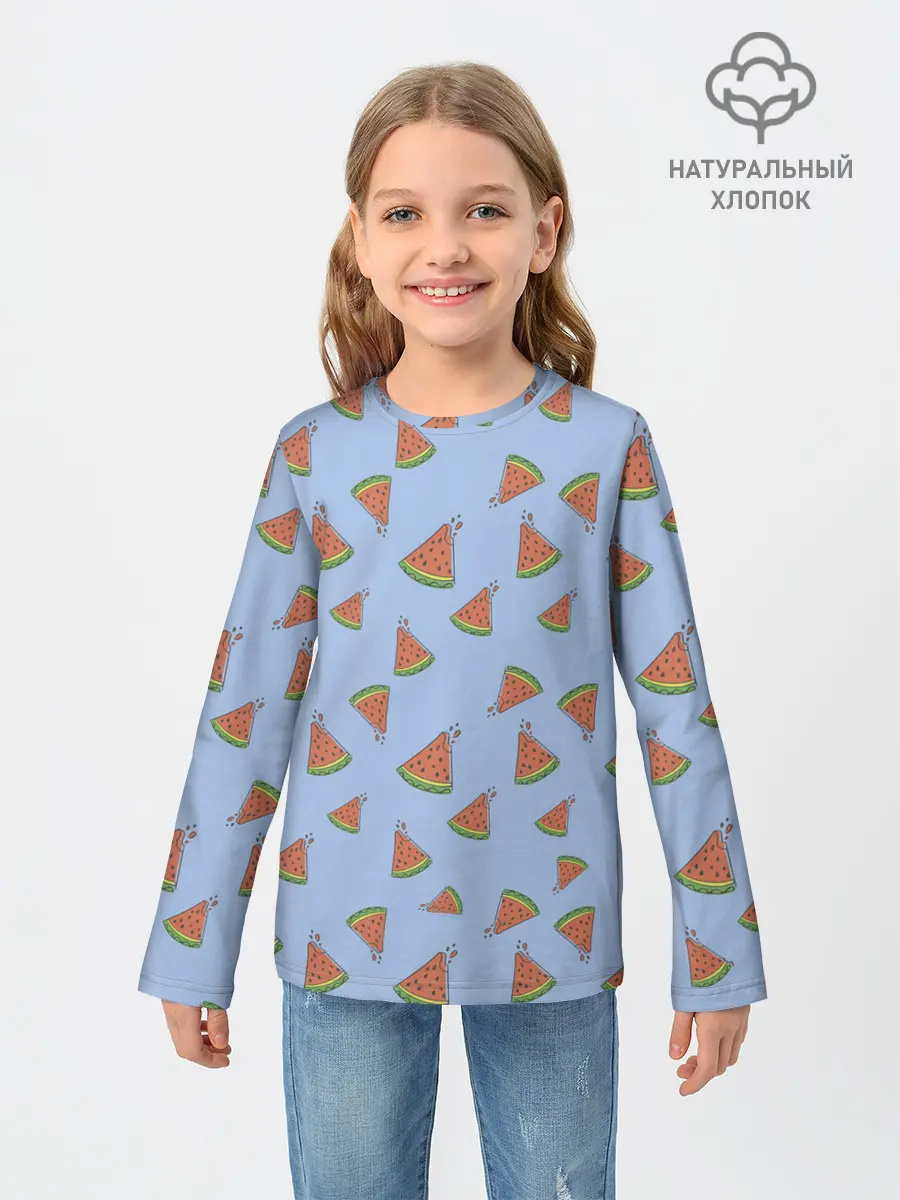 Детский лонгслив / Кусочки арбуза