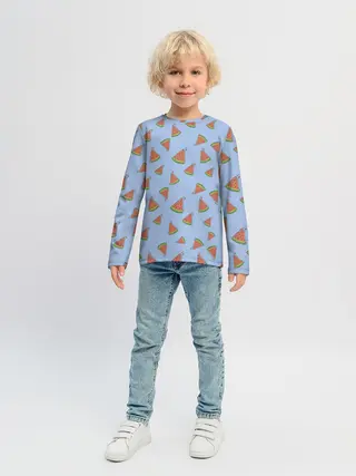 Детский лонгслив / Кусочки арбуза