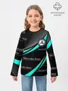 Детский лонгслив / MERCEDES BENZ АКВАМАРИНОВЫЙ
