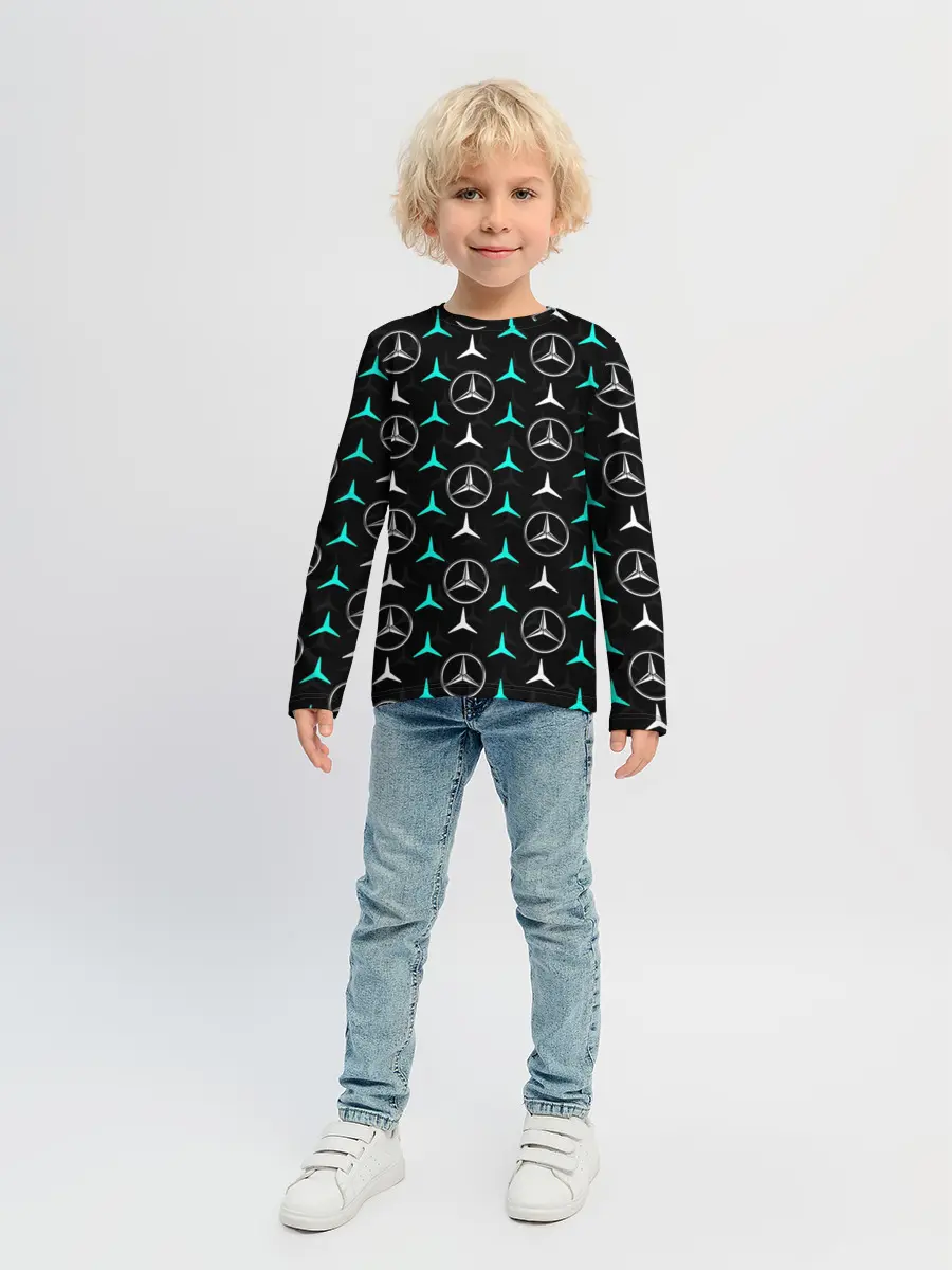 Детский лонгслив / MERCEDES BENZ УЗОР