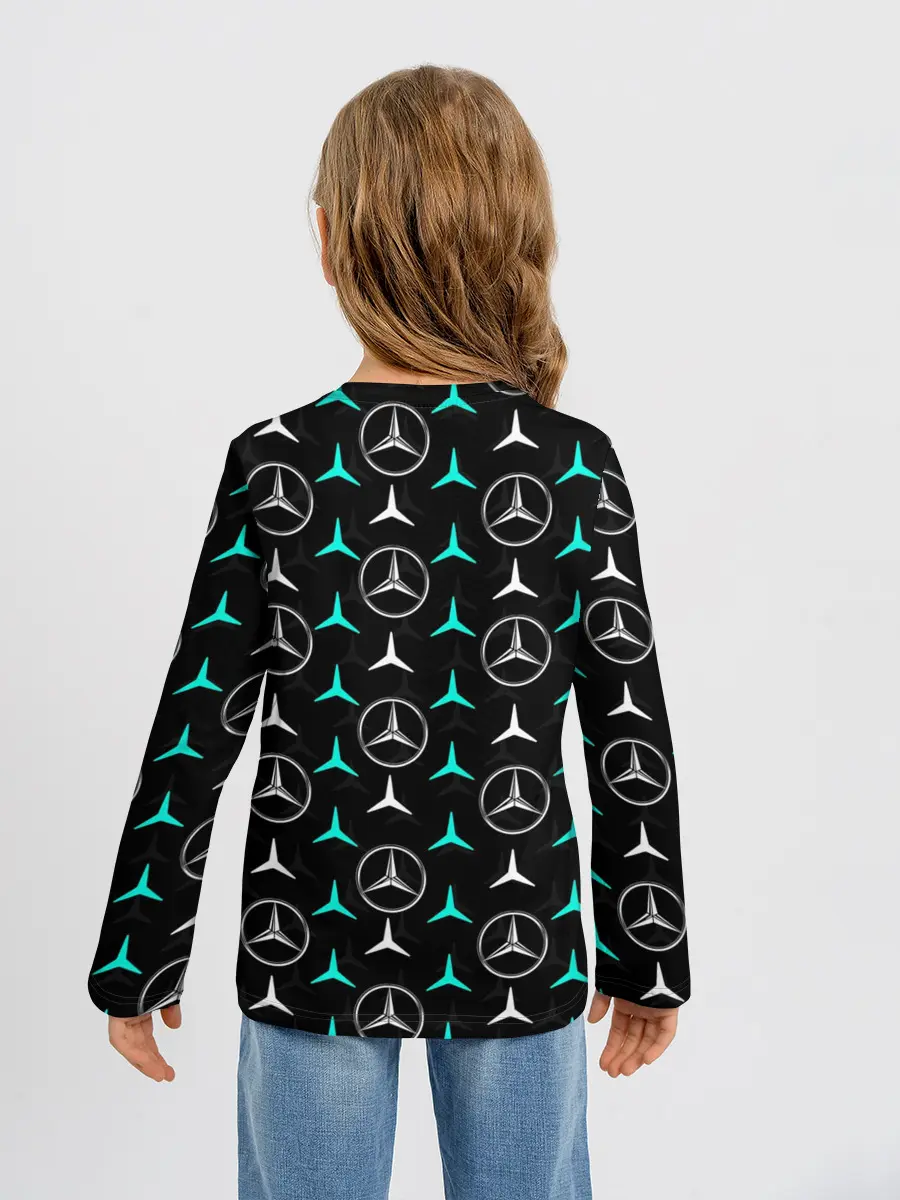 Детский лонгслив / MERCEDES BENZ УЗОР