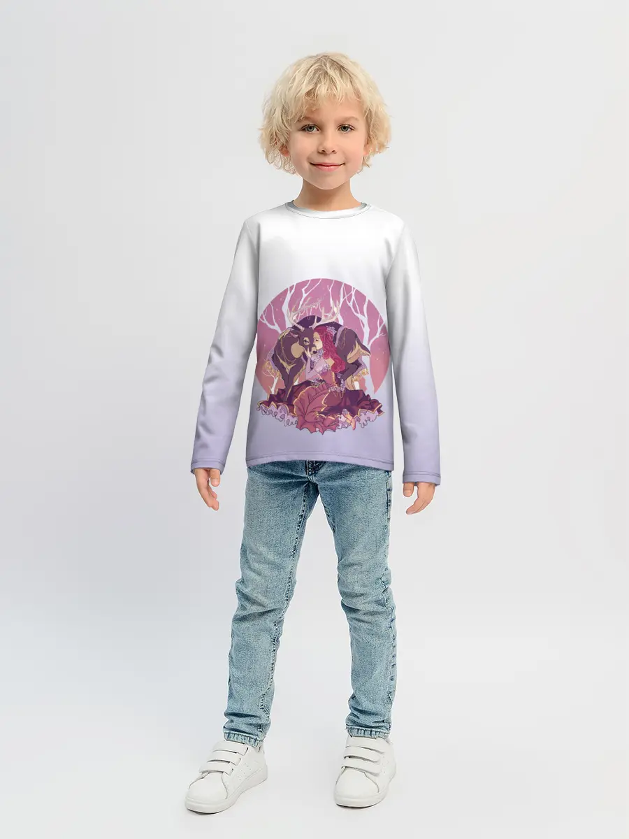 Детский лонгслив / Принцесса и олень