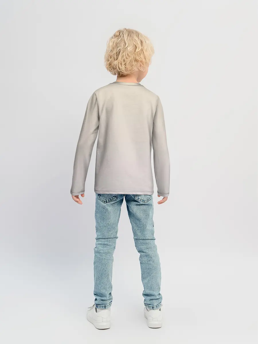 Детский лонгслив / акварельный слон брызги