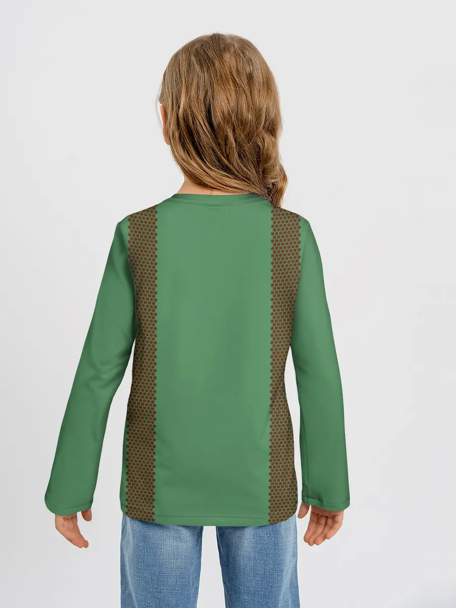 Детский лонгслив / Спички green