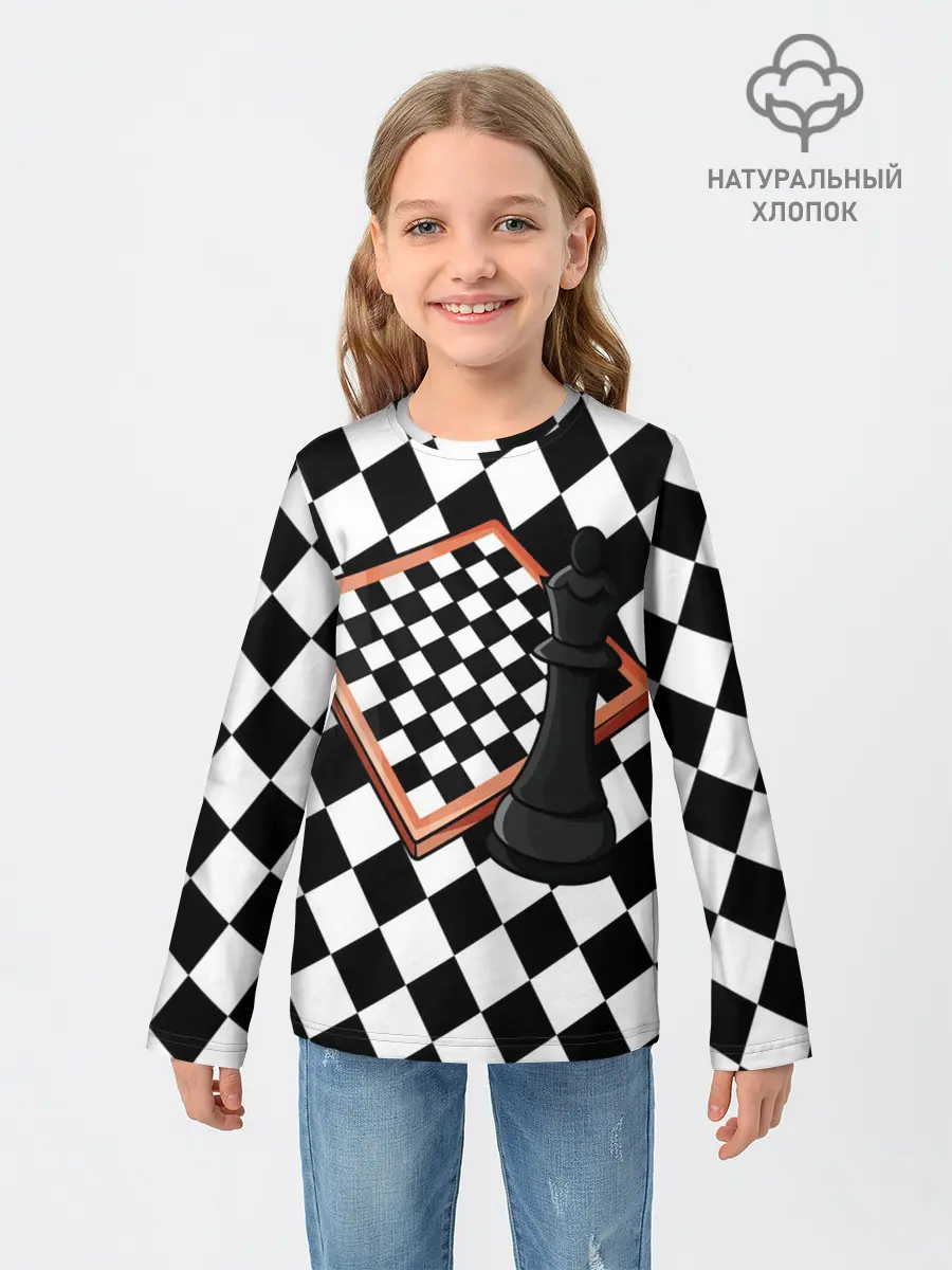 Детский лонгслив / Шахматы
