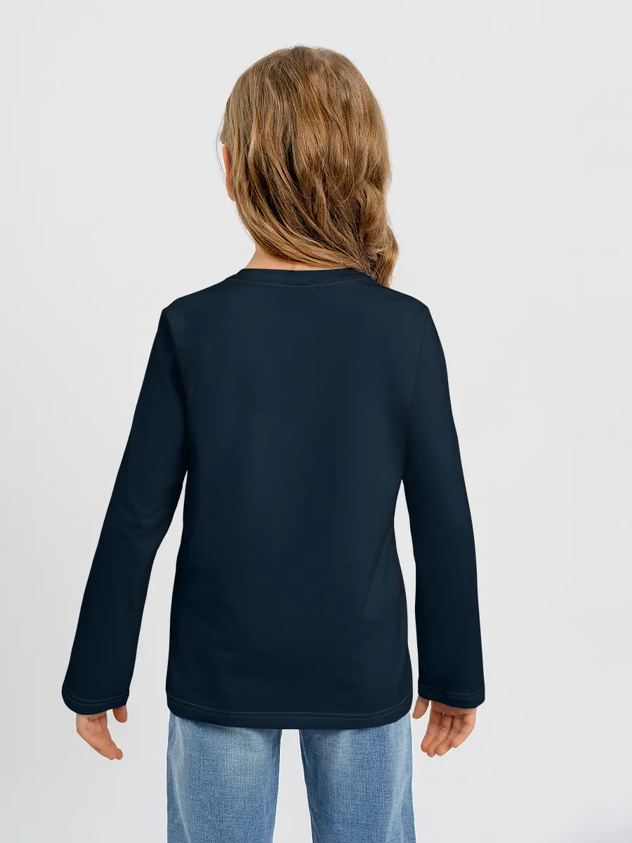 Детский лонгслив / Космический Скейтбординг