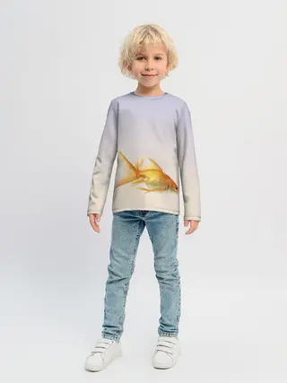 Детский лонгслив / золотая рыбка