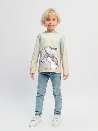 Детский лонгслив / мечтай единорог