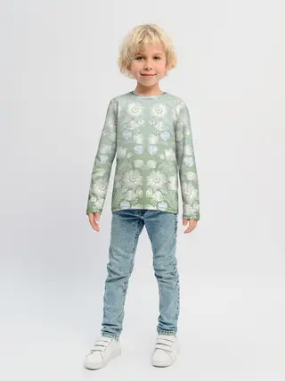 Детский лонгслив / цветочный узор