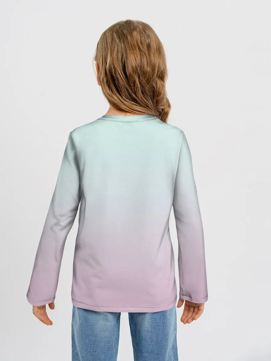 Детский лонгслив / акварельные бабочки