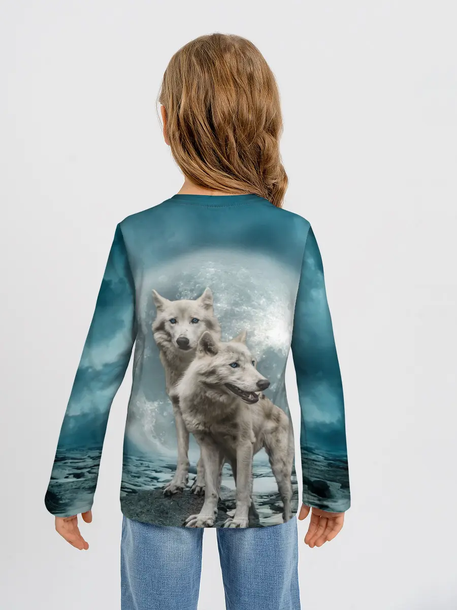 Детский лонгслив / Волки, пара