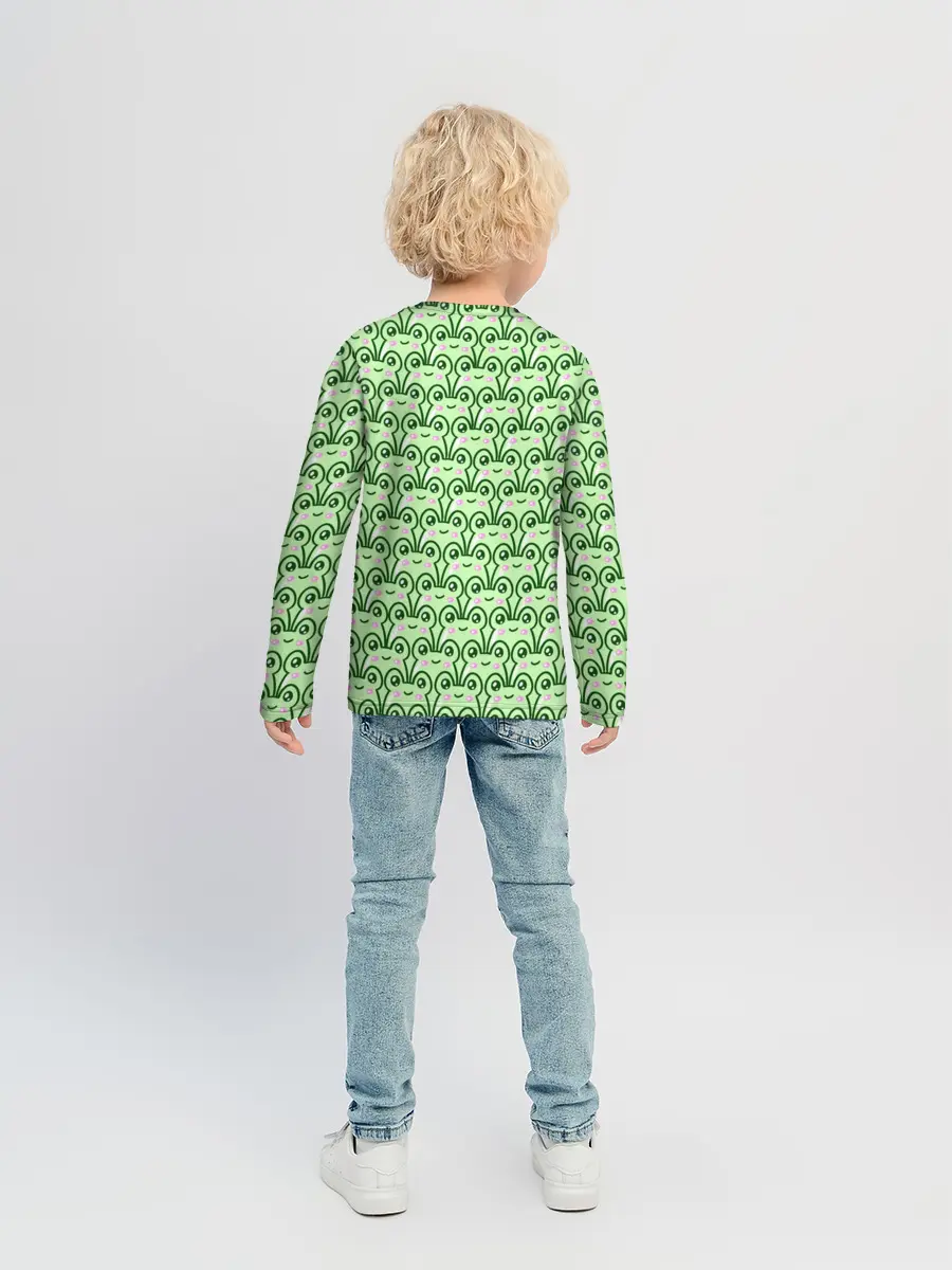 Детский лонгслив / милые лягушки