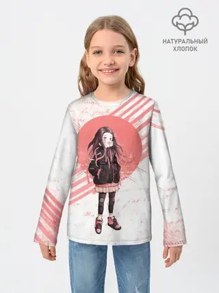 Детский лонгслив / Незуко Камадо Клинок, рассекающий демонов