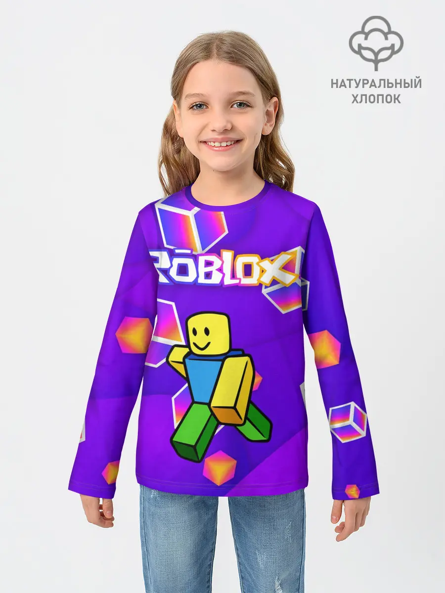 Детский лонгслив / ROBLOX КУБЫ
