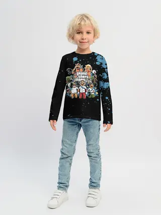 Детский лонгслив / Grand Theft Mario V