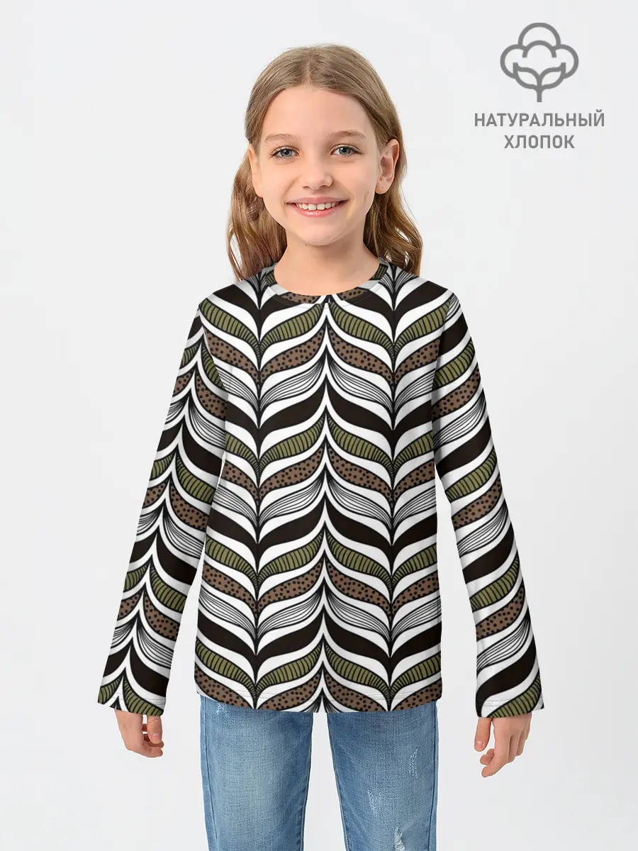 Детский лонгслив / Африканский племенной узор