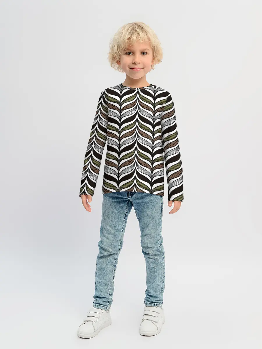 Детский лонгслив / Африканский племенной узор